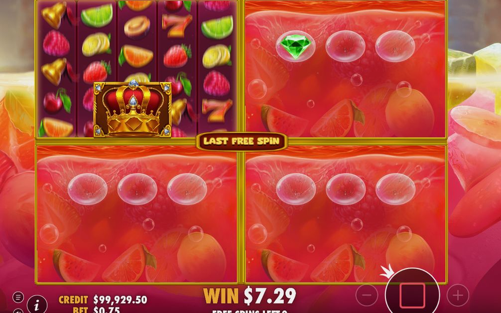 Écran des Free Spins sur la matrice de départ