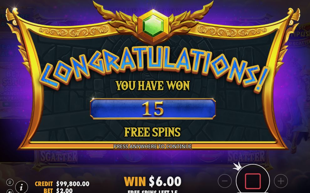 Free Spins : compteur de tours et total du Multiplier